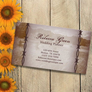 Distressed Barbwire western Country Ranch boerderi Visitekaartje