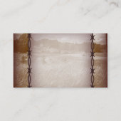 Distressed Barbwire western Country Ranch boerderi Visitekaartje (Achterkant)