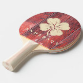 Distressed Barn Boards Four Leaf Clover with Name Tafeltennisbatje (Voorkant Gekanteld)