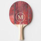 Distressed Barn Boards Monogram Tafeltennisbatje (Voorkant)