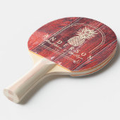 Distressed Barn Boards Pineapple Wedding Arch&Name Tafeltennisbatje (Voorkant Gekanteld)