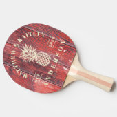 Distressed Barn Boards Tropical Pineapple Wedding Tafeltennisbatje (Zijkant)