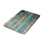 Distressed Barn Wood Blauwgroen Aqua Shabby Chic Badmat (Gekanteld)
