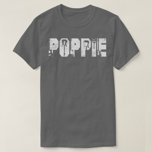 Distressed Best Poppie Ever Guitar Lover Guitarist T-shirt (Design voorkant)