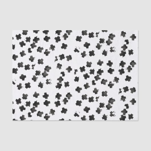 Distressed Black Cross Tissue Paper Tissuepapier (Voorkant)