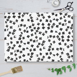 Distressed Black Cross Tissue Paper Tissuepapier