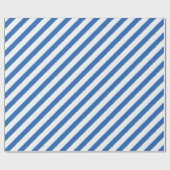 Distressed blauw wit diagonale strepen faux gesche cadeaupapier (Vlak)