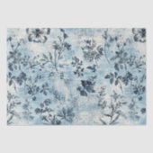 Distressed Blue Florals Patroon Tissuepapier (Voorkant)