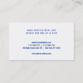 Distressed Blue Tegel Pattern Designers Visitekaartje (Achterkant)