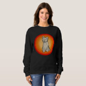 Distressed Border Collie Dog  Retro Style Trui (Voorkant volledig)