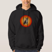 Distressed Boston Terrier  Retro Style Hoodie (Voorkant)
