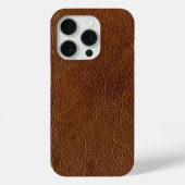 Distressed Brown Leather Look Gedrukt Afbeelding Case-Mate iPhone Case (Achterkant)