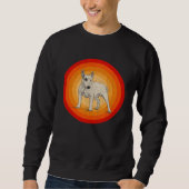 Distressed Bull Terrier Dog  Retro Style Trui (Voorkant)
