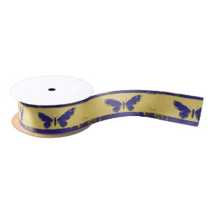 Distressed Butterfly Ribbon Satijnen Lint