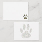Distressed Camo Dog Paw Print Blank Notitiekaartje (Voorkant / Achterkant)