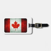 Distressed Canada Flag Bagagelabel (Voorkant horizontaal)