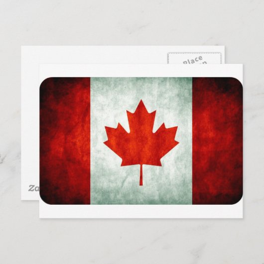 Distressed Canada Flag Briefkaart (Voorkant / Achterkant)
