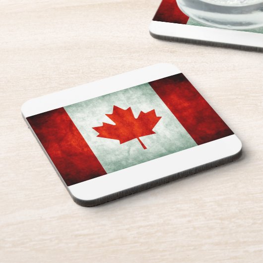 Distressed Canada Flag Onderzetter (Linkerzijde)