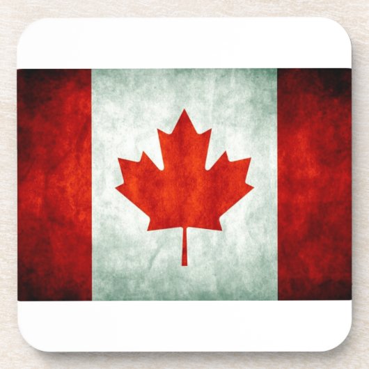 Distressed Canada Flag Onderzetter (Voorkant)
