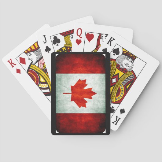 Distressed Canada Flag Pokerkaarten (Achterkant)