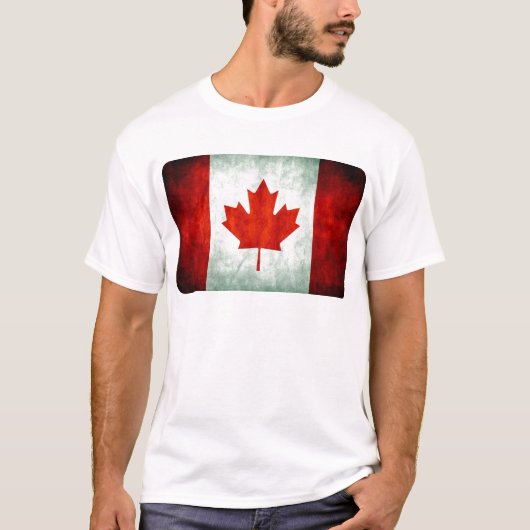 Distressed Canada Flag T-shirt (Voorkant)
