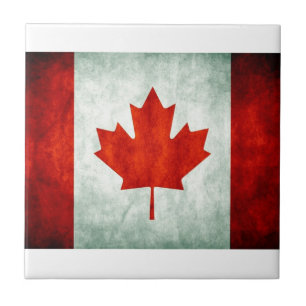 Distressed Canada Flag Tegeltje
