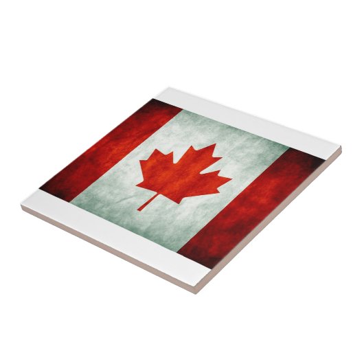 Distressed Canada Flag Tegeltje (Zijkant)