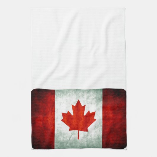 Distressed Canada Flag Theedoek (Verticaal)