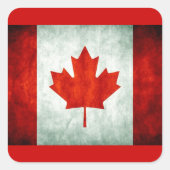 Distressed Canada Flag Vierkante Sticker (Voorkant)