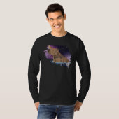 Distressed Capybara And Bird Nature Animal Rodent T-shirt (Voorkant volledig)