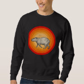 Distressed Capybara  Retro Style Trui (Voorkant)