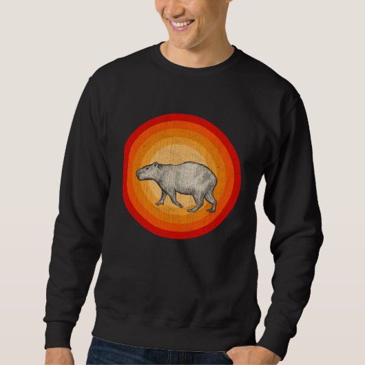 Distressed Capybara  Retro Style Trui (Voorkant)