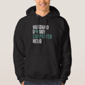 Distressed Carpenter  Husband Daddy Carpenter Hero Hoodie (Voorkant)