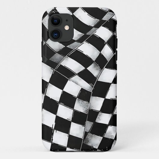 Distressed Checkered Pattern Case-Mate iPhone Case (Achterkant)