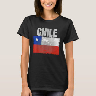 Distressed Chile Flag Graphic for Men Women Hispan T-shirt