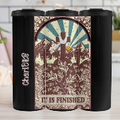 Distressed Christian It Is Finished Cross Thermosbeker