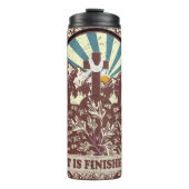 Distressed Christian It Is Finished Cross Thermosbeker (Voorkant)