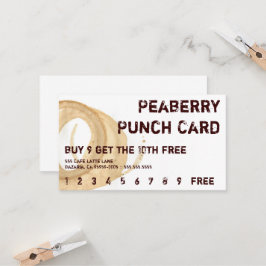 Distressed Coffee Stain Drink Punchcard Klantenkaartje