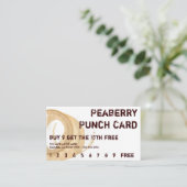 Distressed Coffee Stain Drink Punchcard Klantenkaartje (Staand voorkant)