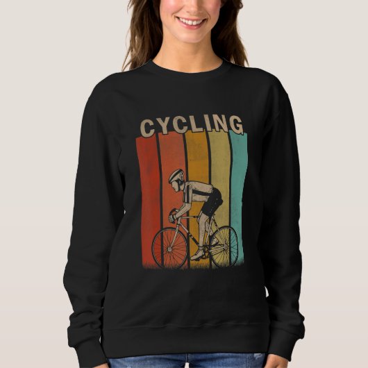 Distressed Cycling   Men Women Cute Cycling Retro Trui (Voorkant)