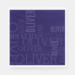 Distressed Dark-Blue Cool Typography Servet