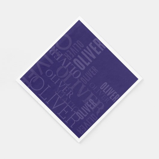 Distressed Dark-Blue Cool Typography Servet (Hoek)