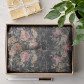  Distressed Dark Floral Decoupage Tissuepapier (Geschenk)