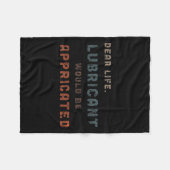 Distressed  Dear Life smeermiddel zou AP zijn Fleece Deken (Voorkant (Horizontaal))