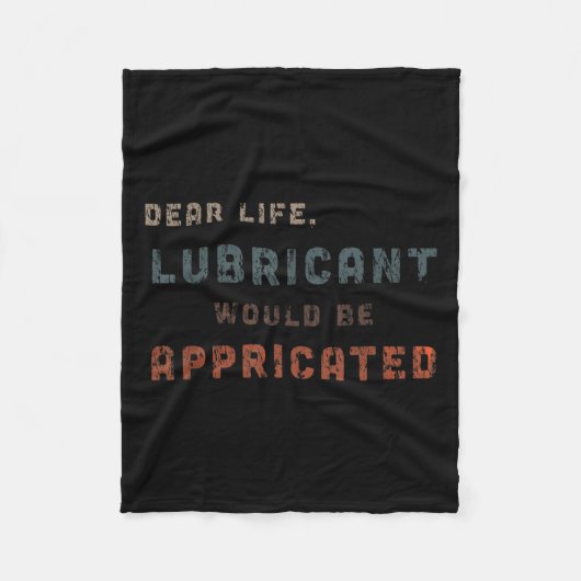 Distressed  Dear Life smeermiddel zou AP zijn Fleece Deken (Voorkant)