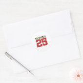Distressed December 25  Ronde Sticker (Envelop)