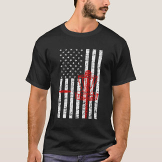  Distressed Disc Golf Amerikaanse vlag patriot T-shirt