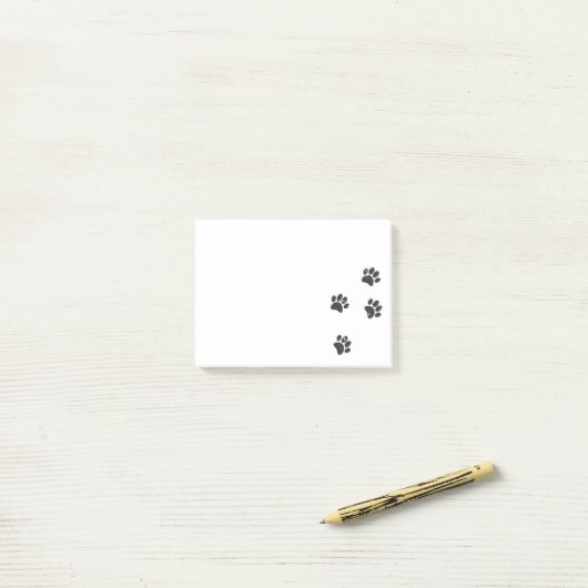 Distressed Dog Paw Tracks Notities Post-it® Notes (Op bureau)