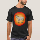 Distressed Donkey  Retro Style T-shirt (Voorkant)