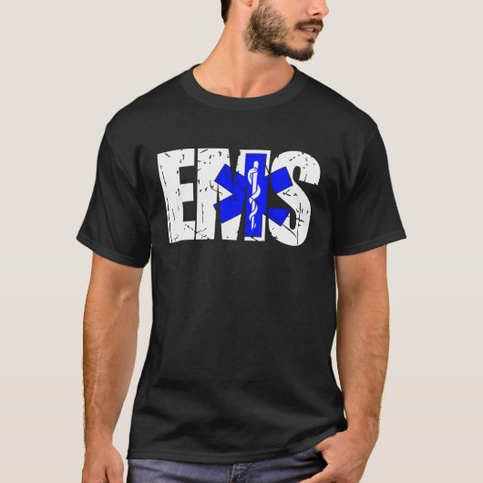 Distressed EMS 911 Emergency Medical Services T-shirt (Voorkant)